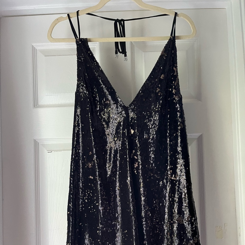 Free People Black Sequin Dress